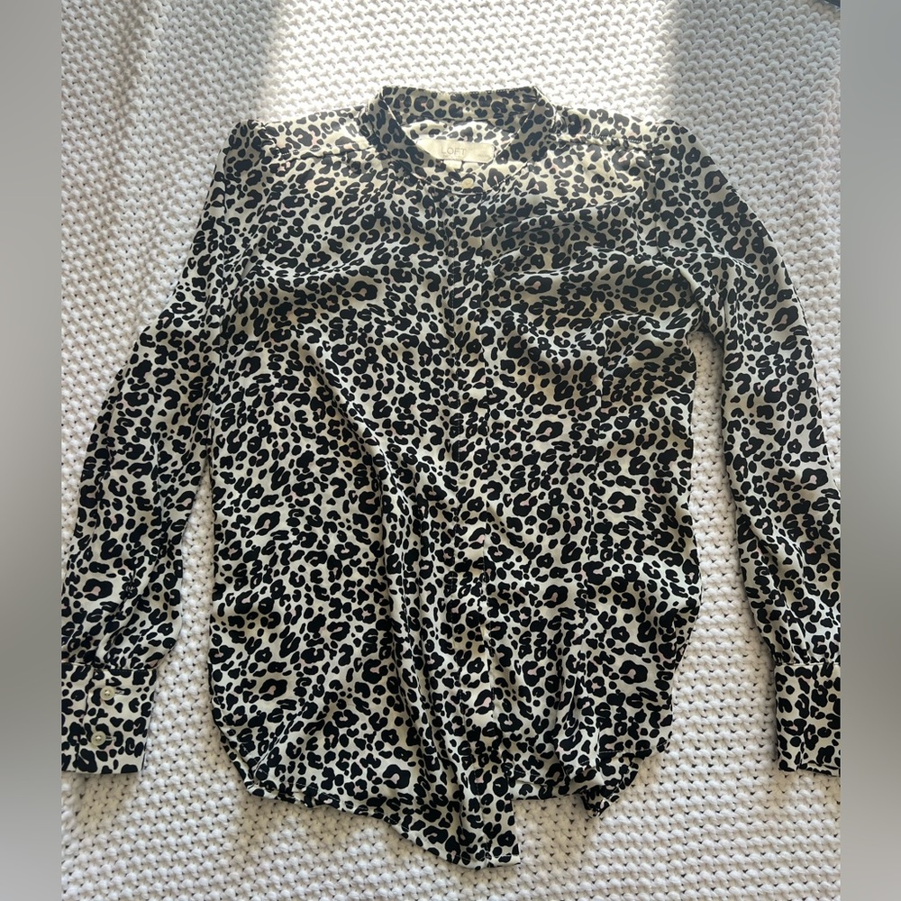 Loft Cheetah Print Dress Shirt